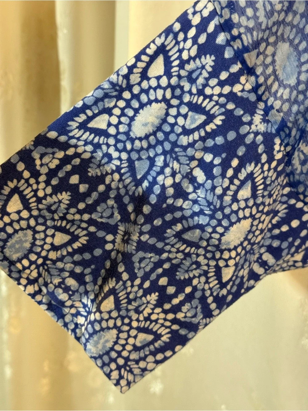 Ruby Rd. Royal Blue Geometric Scoop Neck Tunic - Picture 6 of 6